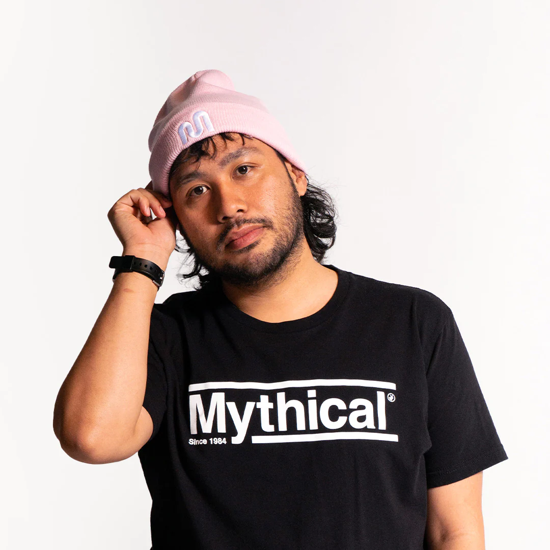 Mythical Embroidered Beanie (Pink) - Image 3